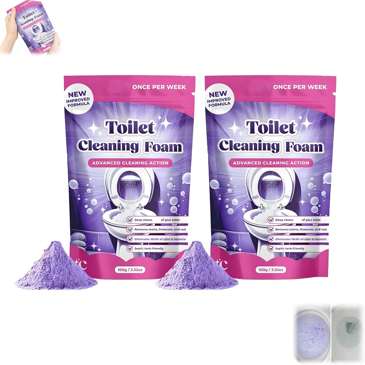 FizzClean single-dose pouches — example of the drop-in foam category discussed in this guide